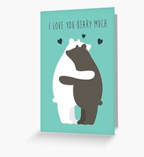 Ich liebe dich Beary Much Grußkarte