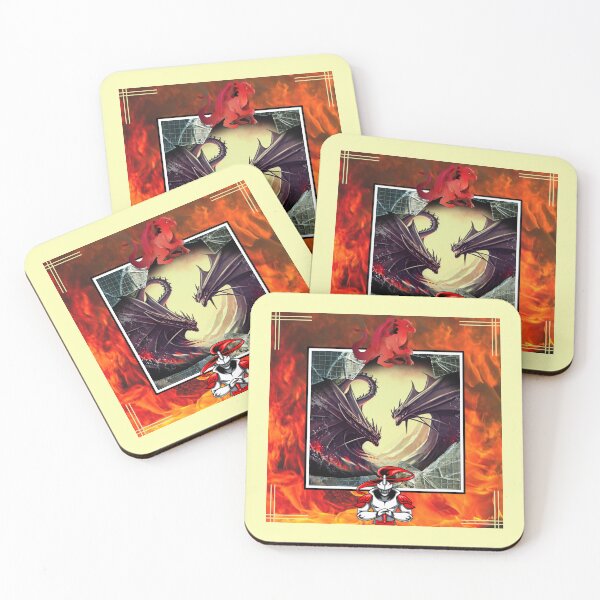 Item preview, Fire Breathing Dragons with Knight in Grunge Style design designed and sold by CoyoteGifts.