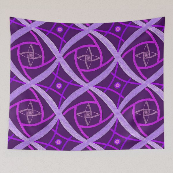 Item preview, Retro Geometric Purple Pattern designed and sold by Jane Izzy Designs.