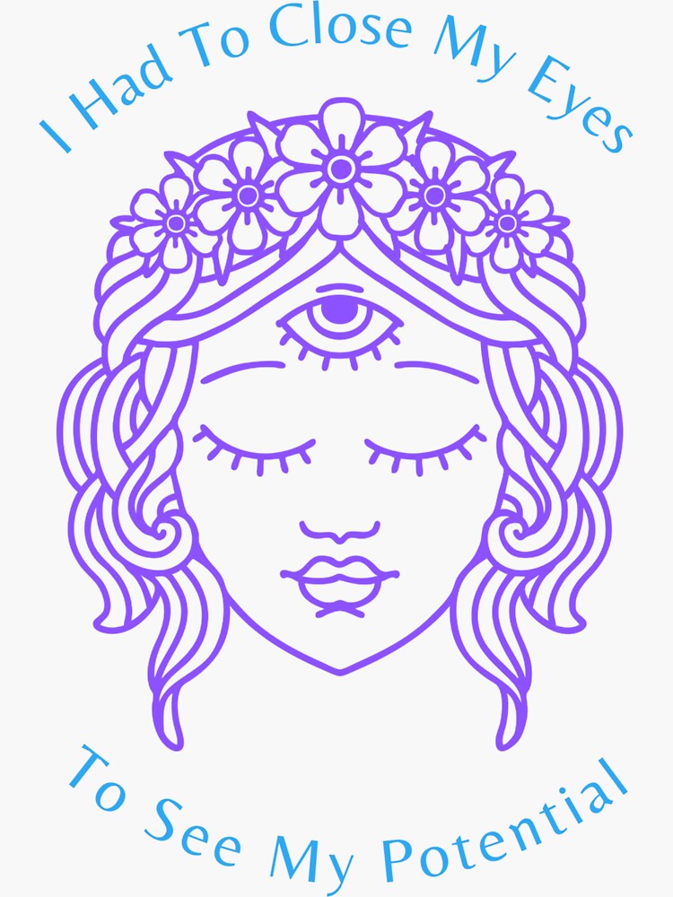 "Third Eye Quote" Sticker for Sale by MerryChakras | Redbubble