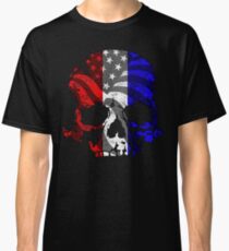 Red White and Blue Skull Classic T-Shirt