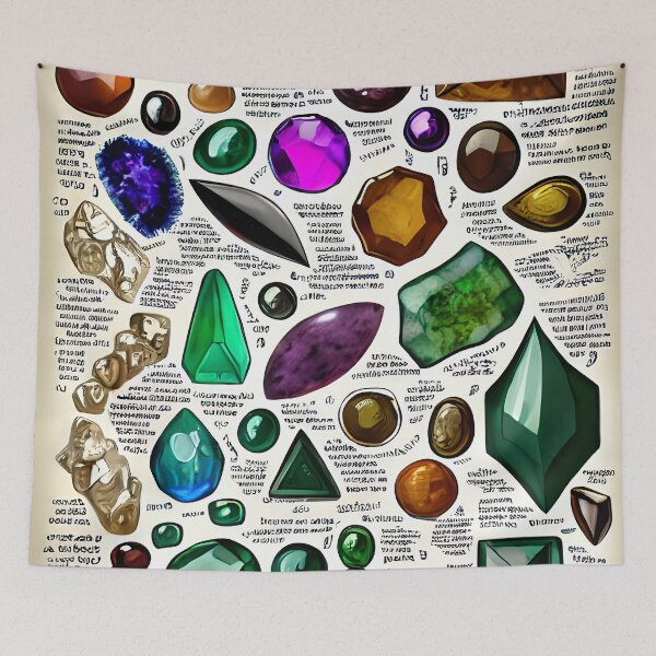 Item preview, Colorful Gemstone Illustration  designed and sold by MixinMadness.