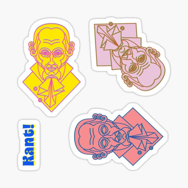 Immanuel Kant Goes Pop - Many Moods! (Sticker Set #1) Sticker