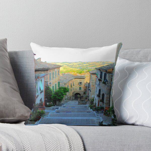 Item preview, La Piaggia staircase and the Polenta well from above in Corinaldo designed and sold by Kristina Drozd.