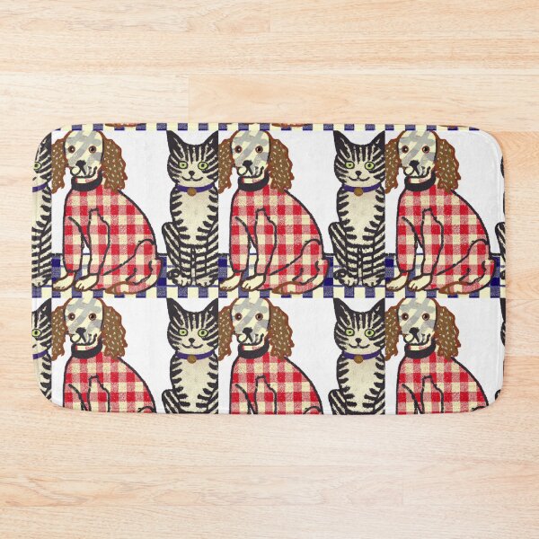 Item preview, Gingham Dog and Calico Cat in Ukiyo-e style (AI Generated Art) designed and sold by Cowboy Folly.
