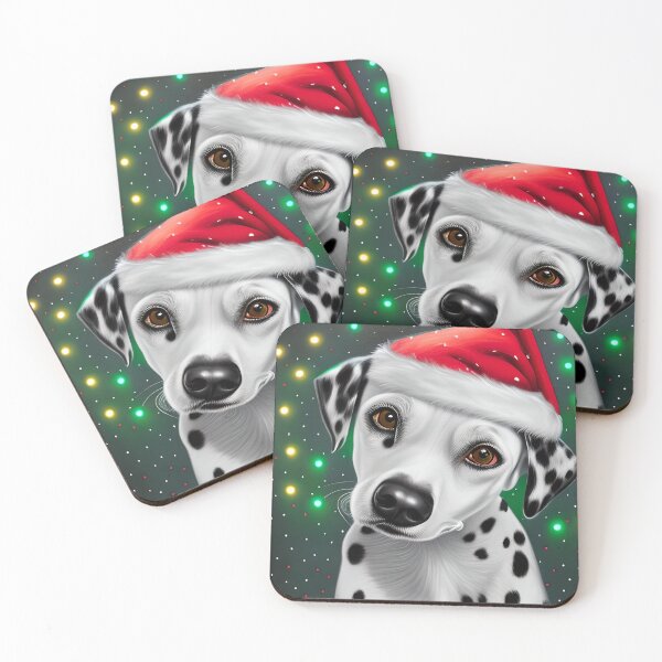 Item preview,  Christmas Dalmation Wearing A Santa Hat designed and sold by ZenEverAI.
