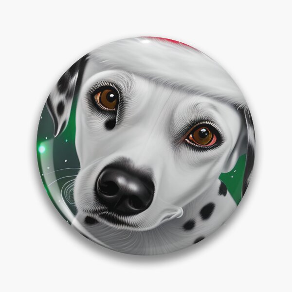 Item preview,  Christmas Dalmation Wearing A Santa Hat designed and sold by ZenEverAI.
