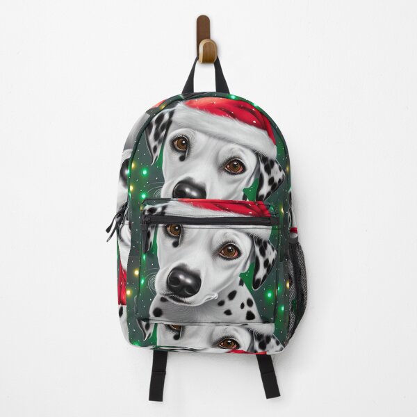 Item preview, Christmas Dalmation Wearing A Santa Hat designed and sold by ZenEverAI.