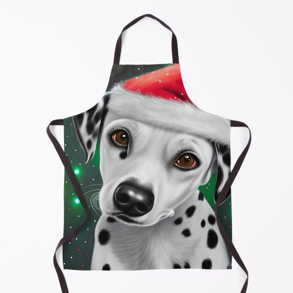 Item preview, Christmas Dalmation Wearing A Santa Hat designed and sold by ZenEverAI.