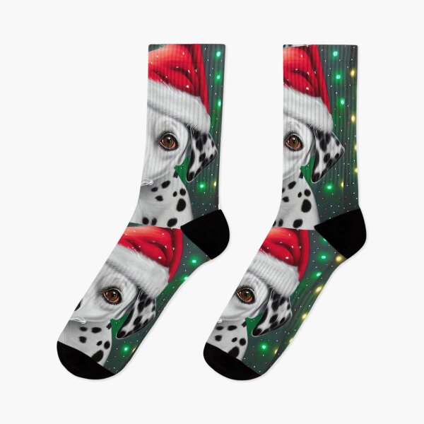 Item preview,  Christmas Dalmation Wearing A Santa Hat designed and sold by ZenEverAI.