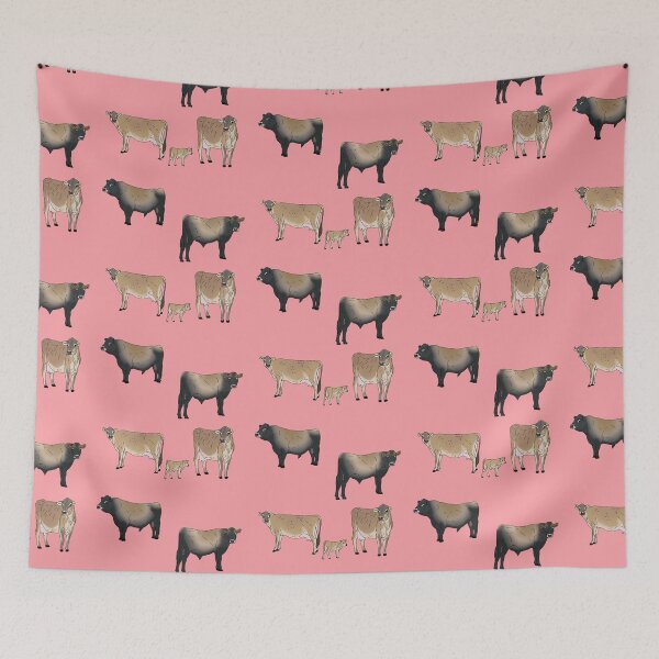 Item preview, Jersey Cows Pattern Pink designed and sold by Ashley Gagnon.