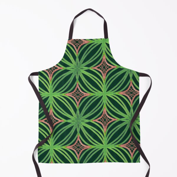 Item preview, Retro Metallic Green & Gold Line Pattern designed and sold by Jane Izzy Designs.