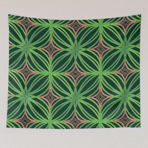 Item preview, Retro Metallic Green & Gold Line Pattern designed and sold by Jane Izzy Designs.
