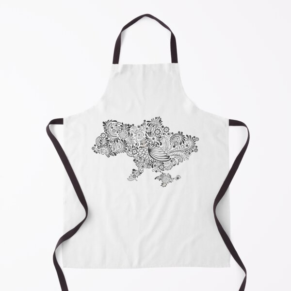 Item preview, Black Ukrainian Floral Map of Ukraine designed and sold by Digi Artworks Store.