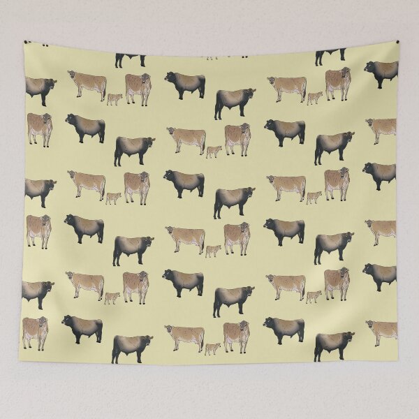 Item preview, Jersey Cows Pattern Yellow designed and sold by Ashley Gagnon.