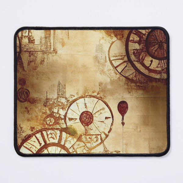 Item preview, Abstract Steampunk Clock Parchment Art Print designed and sold by Beholder Images.