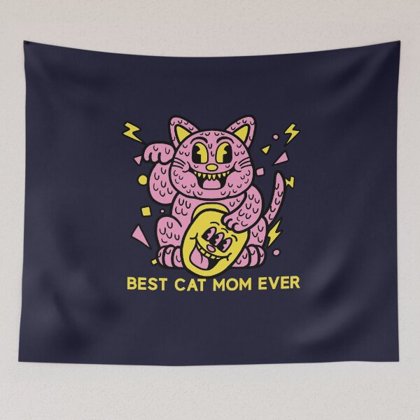 Item preview, World Best Mom / Mother Cat Ever designed and sold by Space Bubble Shirts.