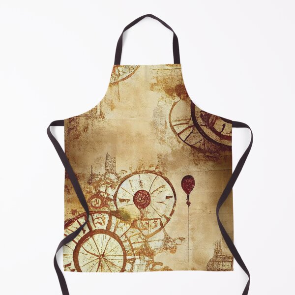 Item preview, Abstract Steampunk Clock Parchment Art Print designed and sold by Beholder Images.