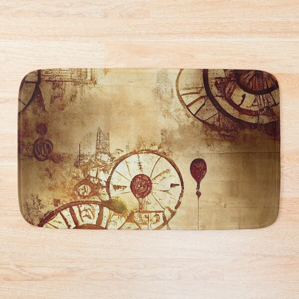 Item preview, Abstract Steampunk Clock Parchment Art Print designed and sold by Beholder Images.