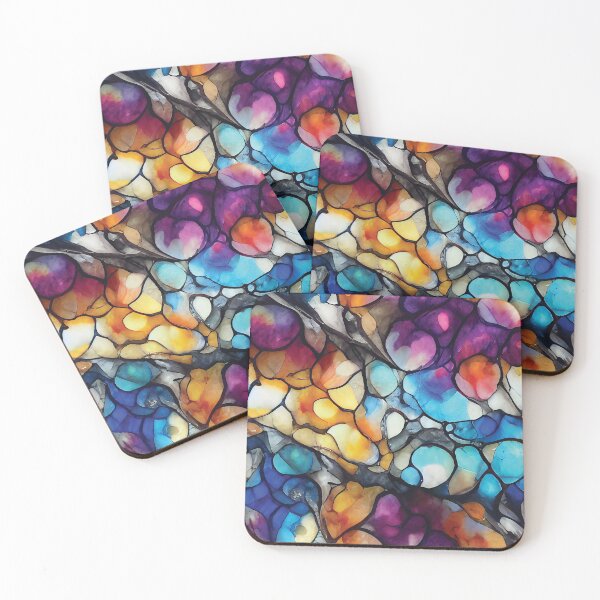 Item preview, Abstract Stained Glass Rainbow Color Variant Art Print designed and sold by Beholder Images.