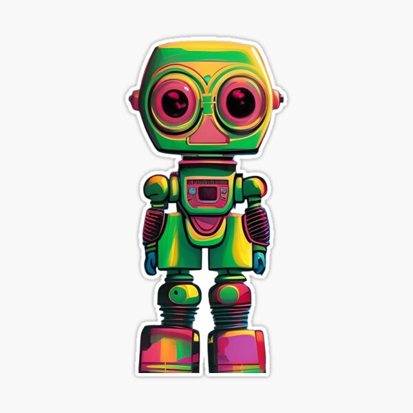 Robotics Stem Steam Science SciFi Colorful Cute Robot Sticker for Sale by  CattlettArt