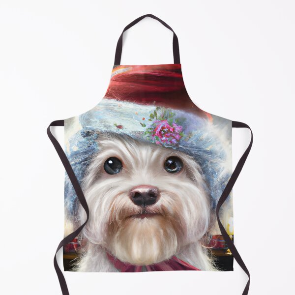 Item preview, Christmas Dandie Dinmont Terrier Wearing A Santa Hat designed and sold by ZenEverAI.