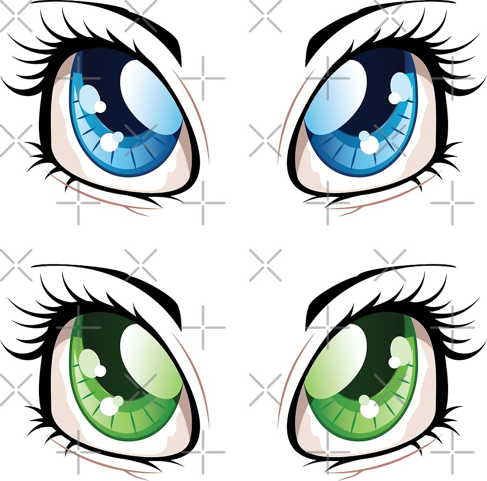 "Cartoon female eyes 2" by AnnArtshock | Redbubble