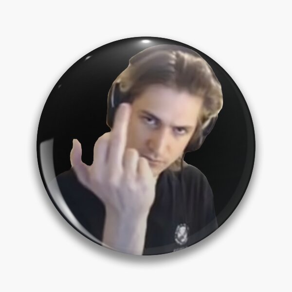 Item preview, xQc flipping you off designed and sold by IHolyBreadI.