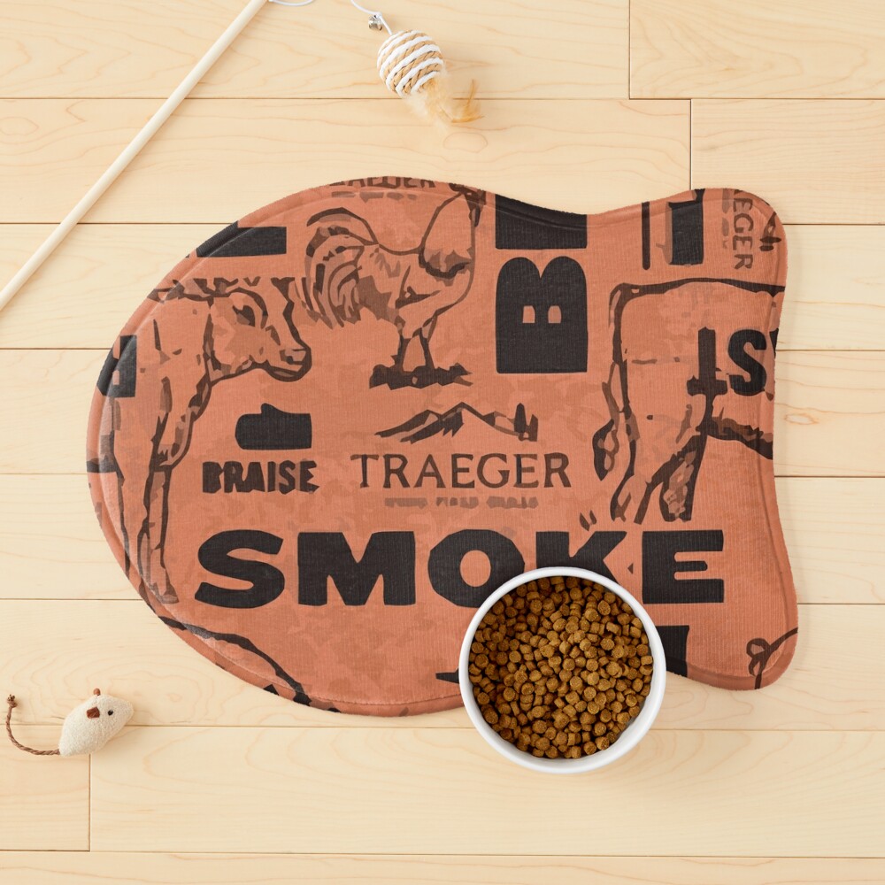 Traeger BBQ Smoker Butcher Pattern Poster for Sale by hookline