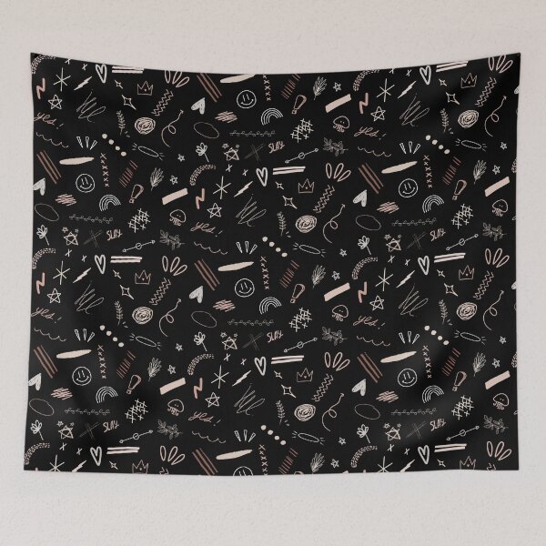 Item preview, Graffiti Black and White Pattern designed and sold by SNart11.