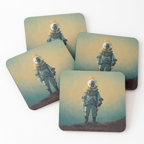 Item preview, Robot astronaut in a suit visiting a planet in space designed and sold by Paradigme.