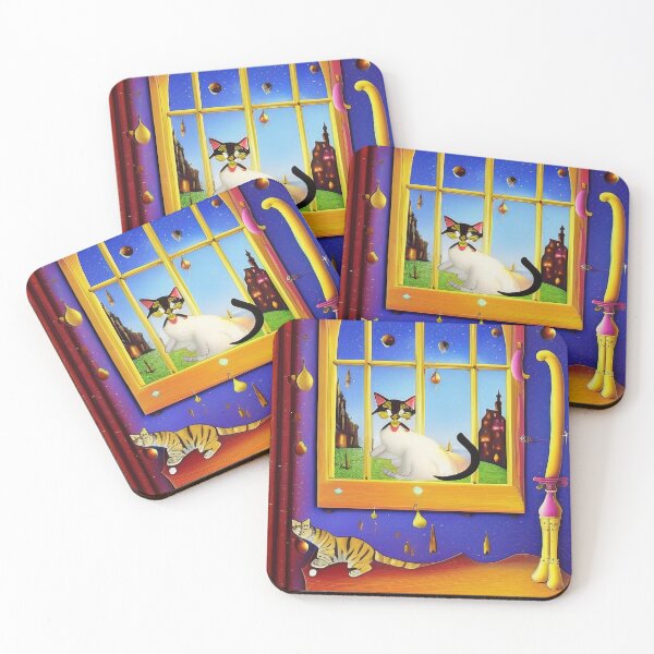 Item preview, Colorful cat in her playroom designed and sold by TeschWerks.