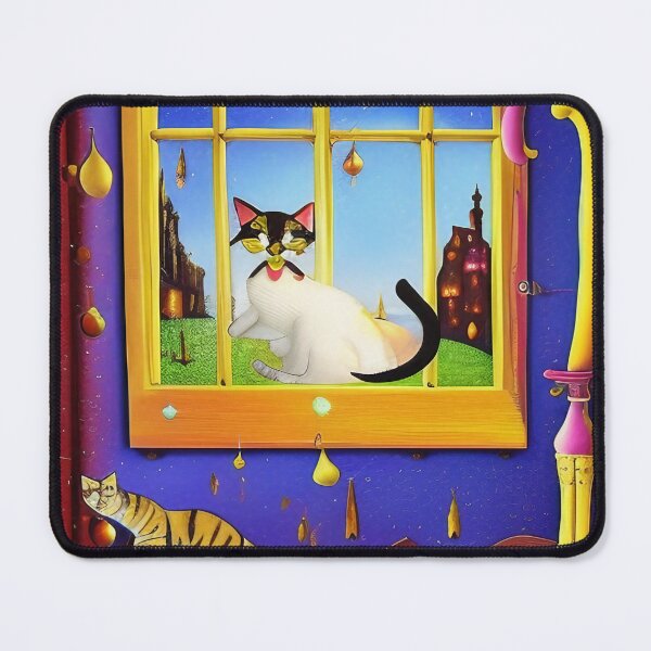 Item preview, Colorful cat in her playroom designed and sold by TeschWerks.