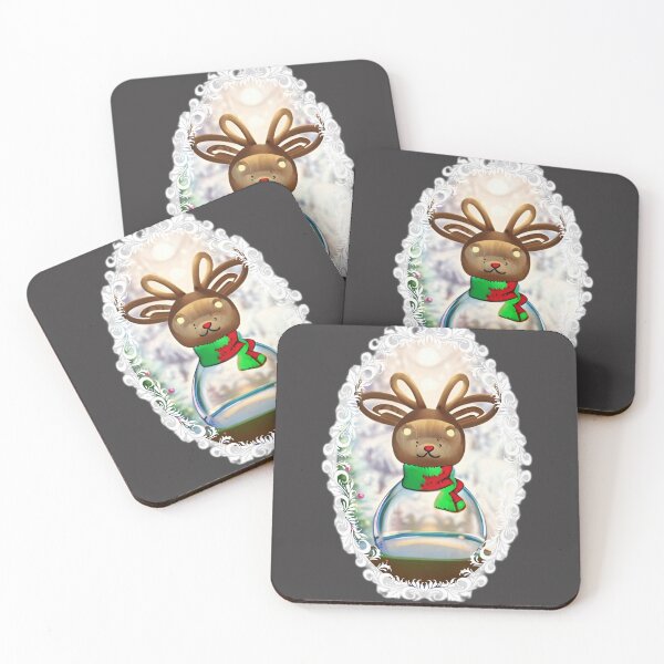 Item preview, Reindeer Christmas Glass Ball designed and sold by zheworkstudio.