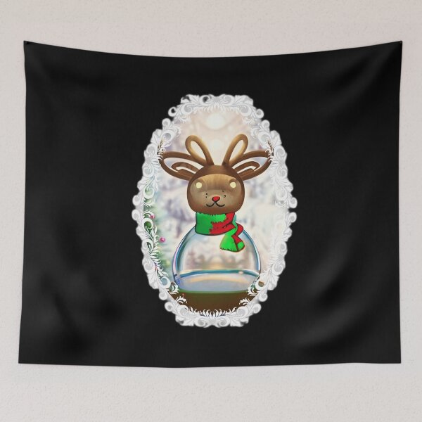 Item preview, Reindeer Christmas Glass Ball designed and sold by zheworkstudio.