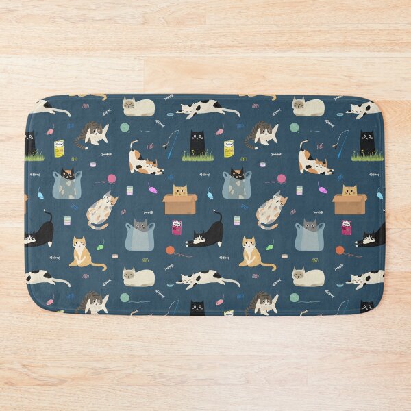 Item preview, Funny Cat Doodle Pattern  designed and sold by BluebellPainter.