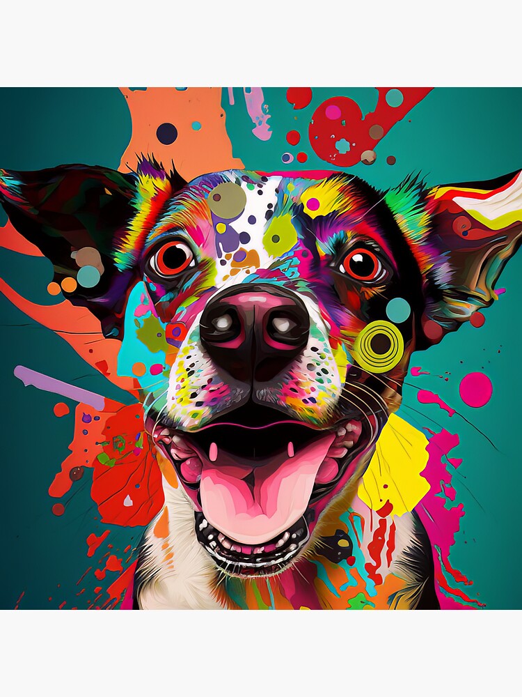 Pop Art Excited Dog Jack Russell Terrier Sticker For Sale By