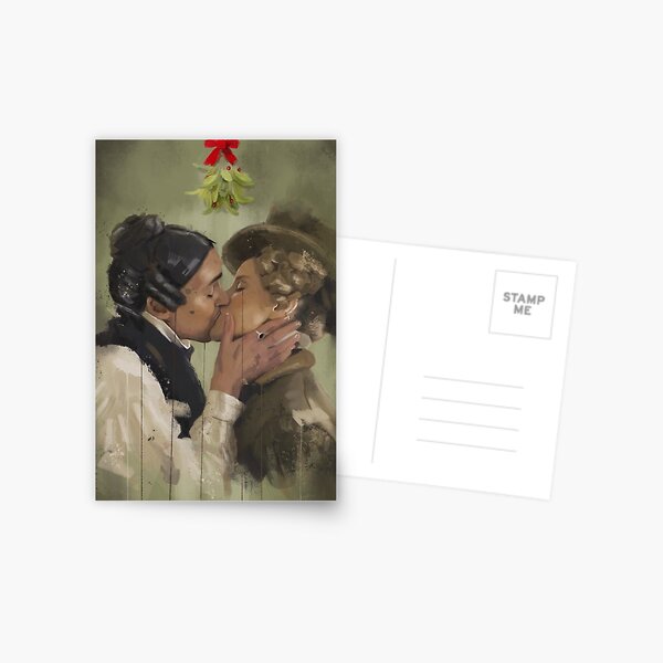 Mistletoe Kiss Postcard