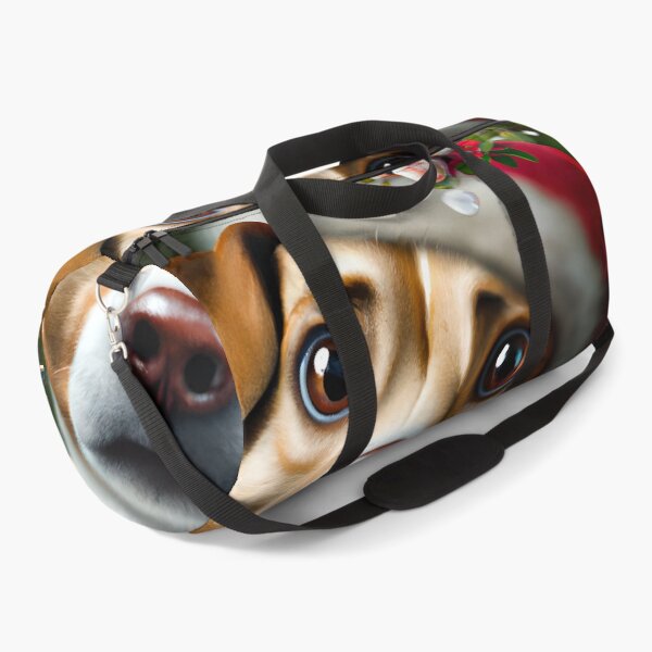 Item preview, Christmas Danish-Swedish Farmdog Wearing A Santa Hat designed and sold by ZenEverAI.