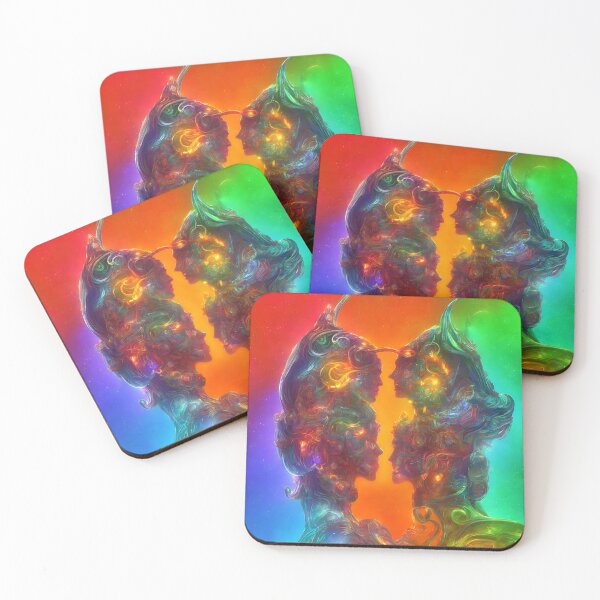 Item preview, Gemini zodiac sign, glowing vivid colors,illustrative art, artist interpretation, concept art designed and sold by LoveZodiac.