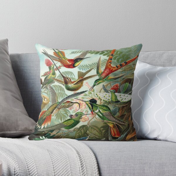 Hummingbirds Throw Pillow