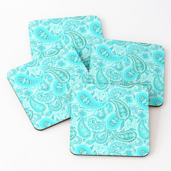 Item preview, Paisley Print "Waves" Cadet Blue Paisley Colors designed and sold by OutshineAll.