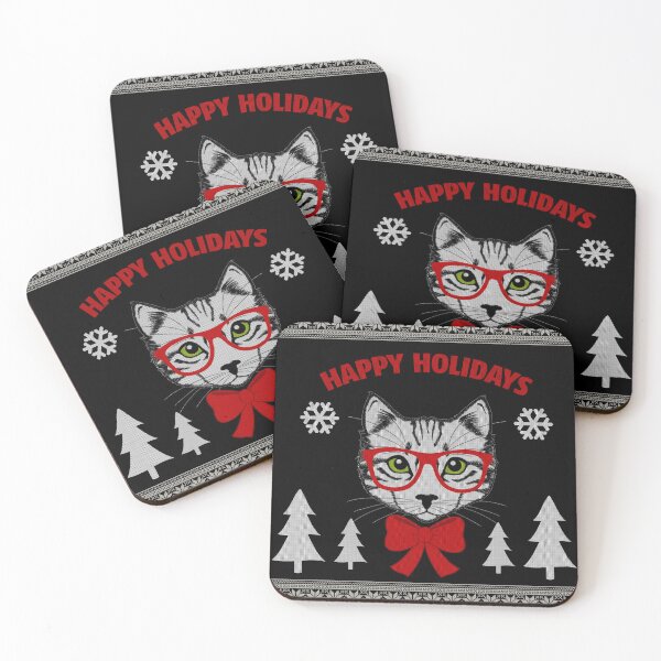 Item preview, Happy Holidays And Cat Christmas designed and sold by TJR-Production.