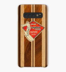 Funda/vinilo para Samsung Galaxy Waimea Hawaiian Faux Koa Wood Tabla de surf