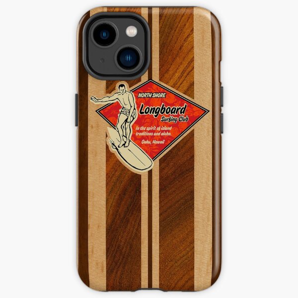 Waimea Hawaiian Faux Koa planche de surf en bois Coque antichoc iPhone