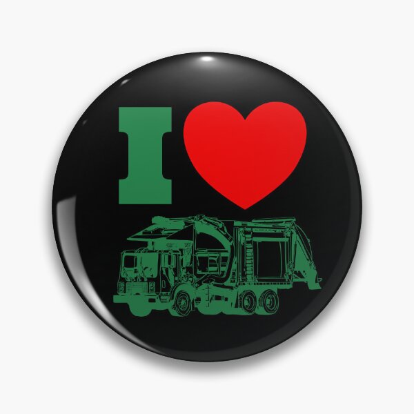 Item preview, I Love Garbage Trucks Red Heart Trash Day Garbage Truck Gear designed and sold by DynamicDesign.