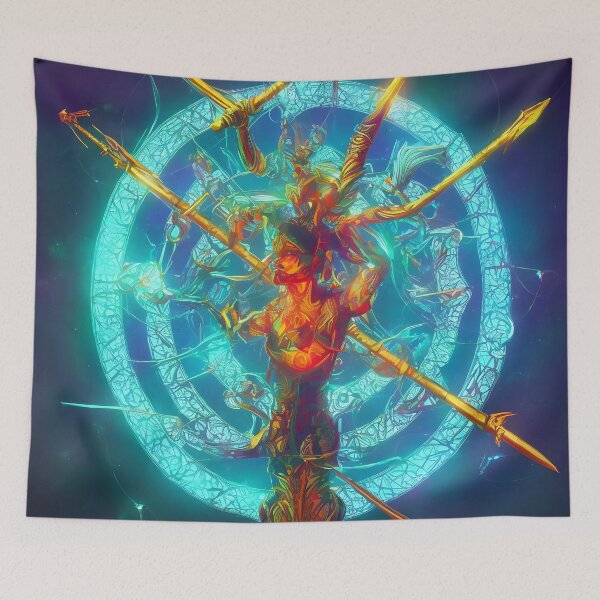 Item preview, Sagittarius zodiac sign, glowing vivid colors,illustrative art, artist interpretation, concept art designed and sold by LoveZodiac.