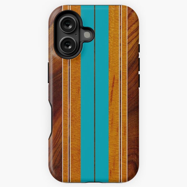 Item preview, Nalu Mua Hawaiian Faux Koa Wood Surfboard - Teal designed and sold by DriveIndustries.