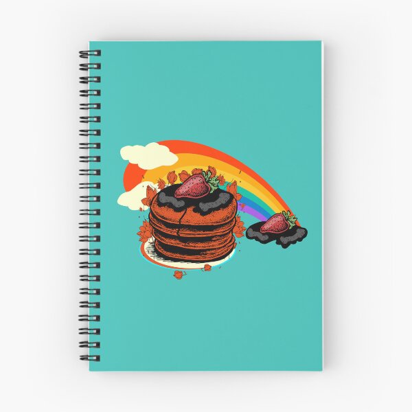 Item preview, Breakfast strawberries colorful pancakes with rainbow designed and sold by vibeno1.