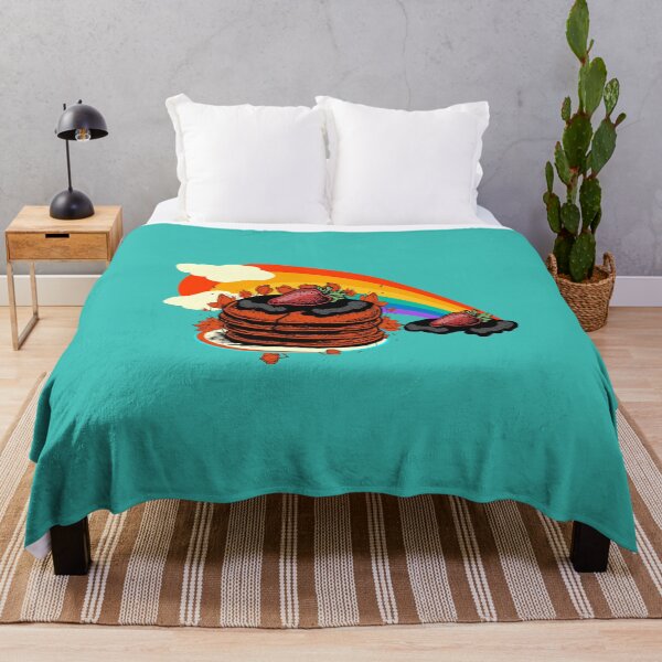 Item preview, Breakfast strawberries colorful pancakes with rainbow designed and sold by vibeno1.